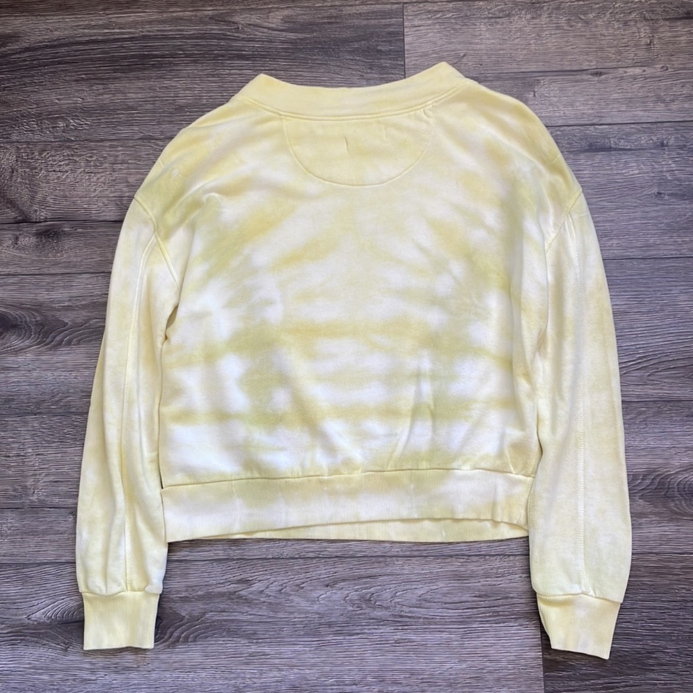 Anthropologie| Pilcro | Elayna Yellow Tie Dye Pullover Jumper Sweatshirt  Medium - Picture 9 of 11